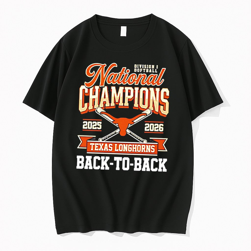 Original Texas Longhorns Division I Softball National Champions 2025 2026 Tee Tshirts