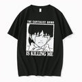 Original The Capitalist Grind Is Killing Me Shinji Ikari Crying Anime Black Tshirts