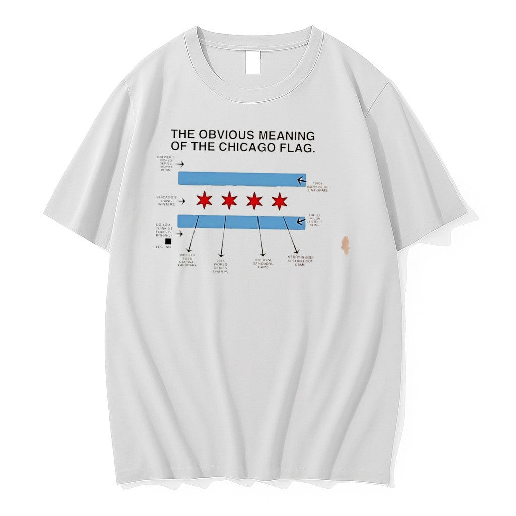 Original The Obvious Meaning Of The Chicago Flag Tee Tshirts Jpg