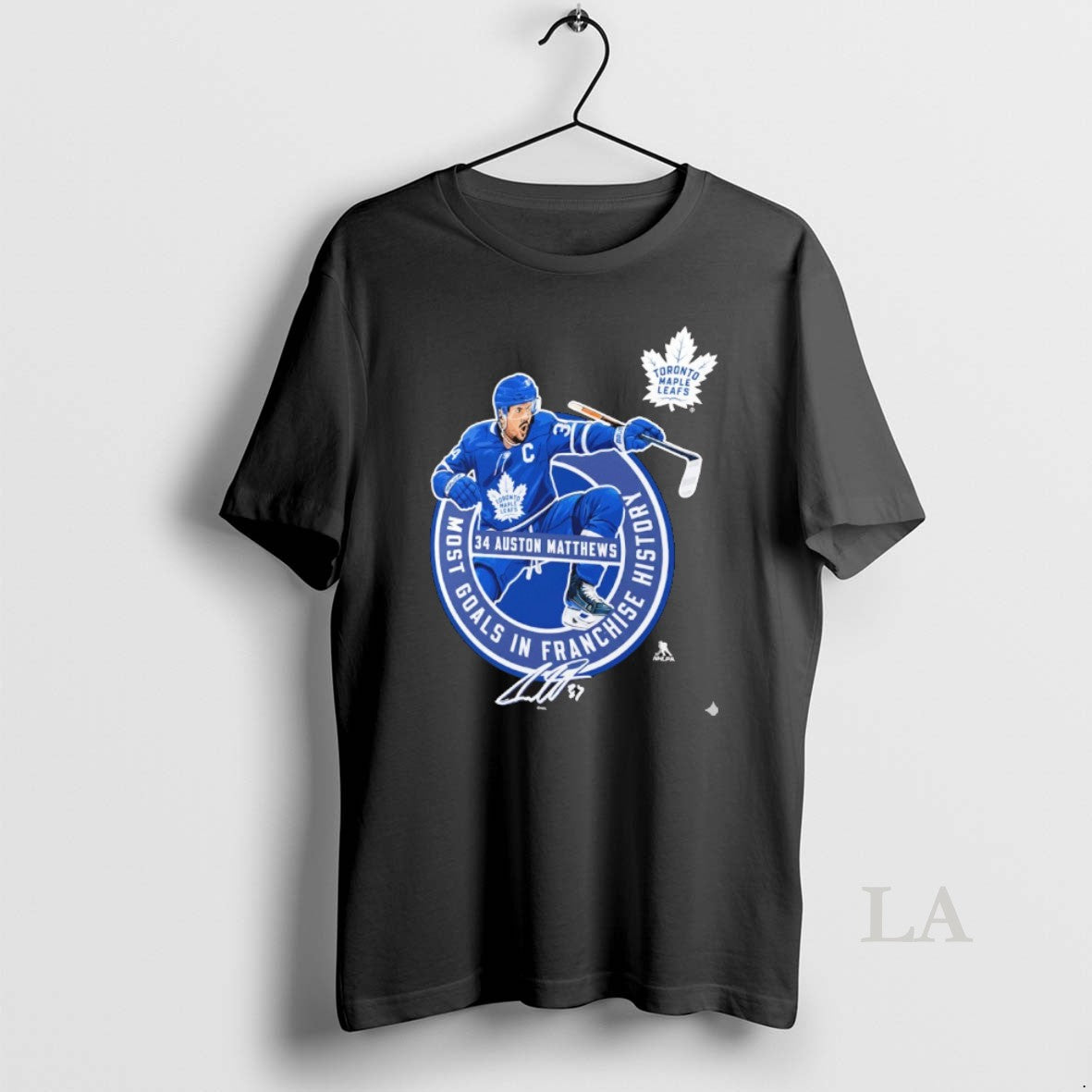 Original Toronto Maple Leafs Auston Matthews Most Goals In Franchise History Signature T-Shirts, Hoodie, Sweatshirt