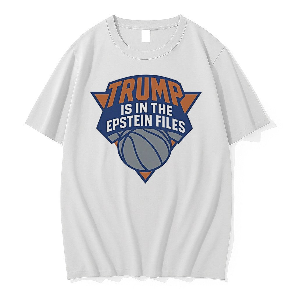 Original Trump Is In The Epstein Files New York Knicks Parody Logo Tshirts Jpg