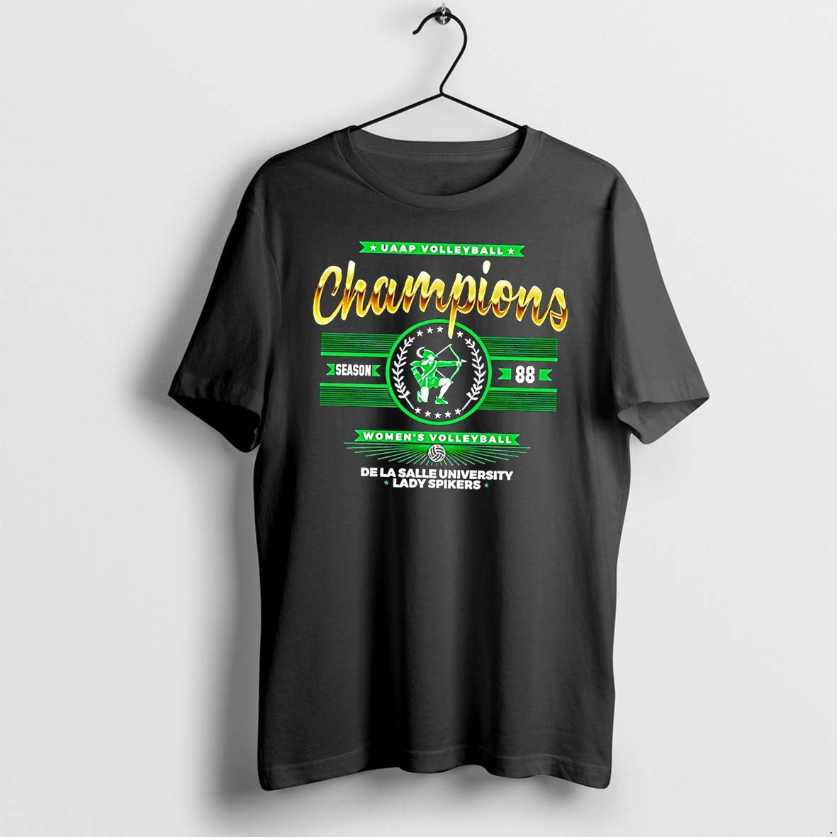 Original Uaap Lady Spikers Celebrate Season 88 Womens Volleyball Champions Black Tshirts