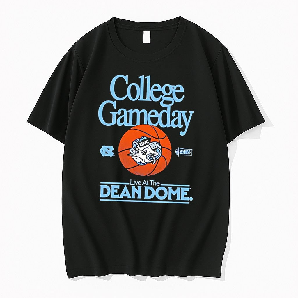 Original Unc College Gameday Live At The Dean Dome Black Tshirts Jpg