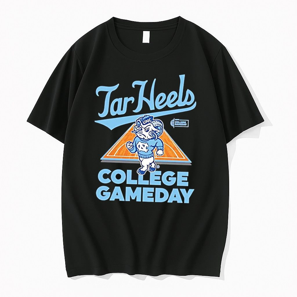 Original Unc Tar Heels College Gameday Basketball Rams Mascot Black Tshirts Jpg