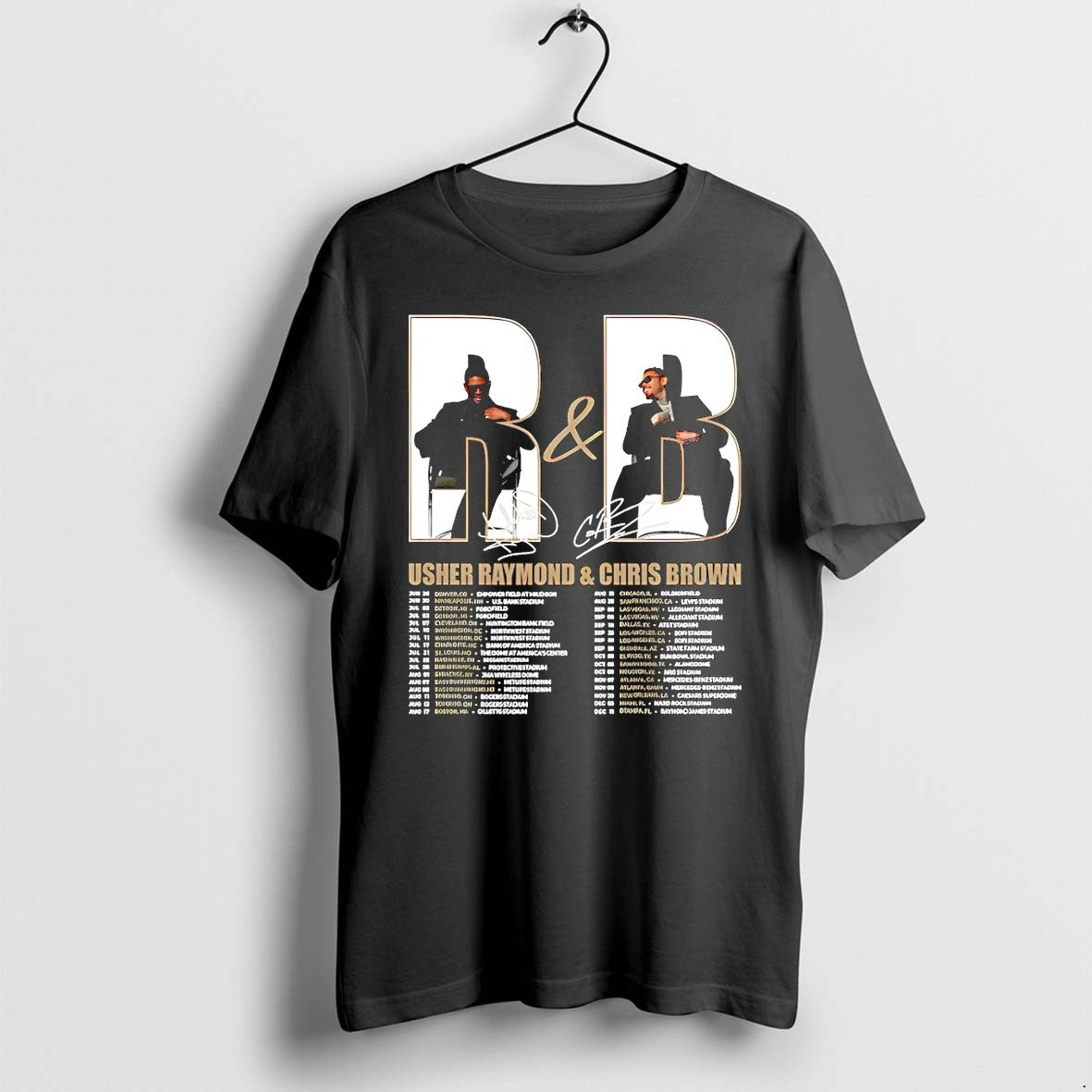 Original Usher Raymond And Chris Brown Tour R And B Concert Dates Tshirts Jpg