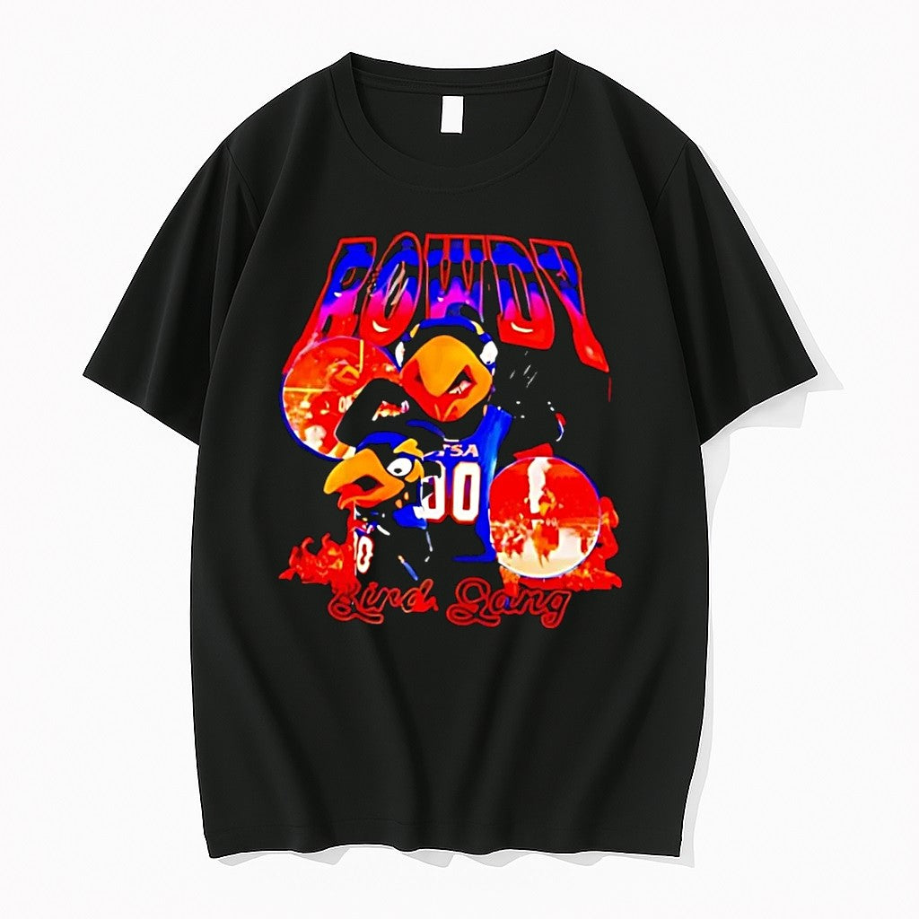 Original Utsa Roadrunners Rowdy Bind Gang Black Tshirts Jpg