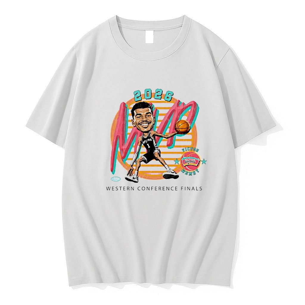 Original Victor Wembanyama San Antonio Spurs 2026 Western Conference Finals Mvp Bobblehead Tshirts