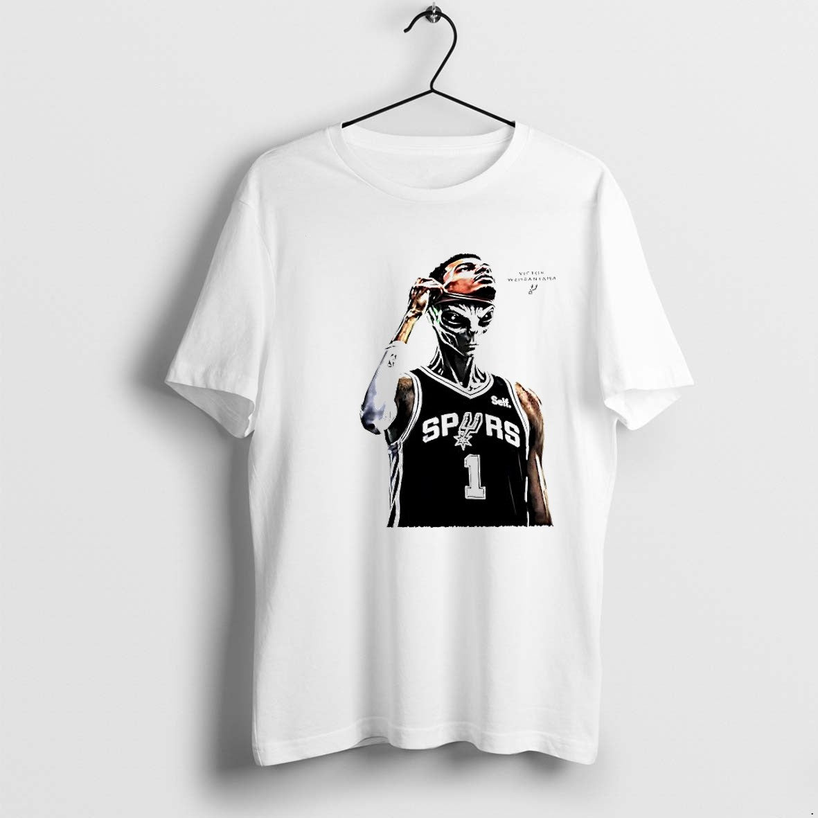 Original Victor Wembanyama San Antonio Spurs Nba Finals 2026 The Alien Mask Tshirts