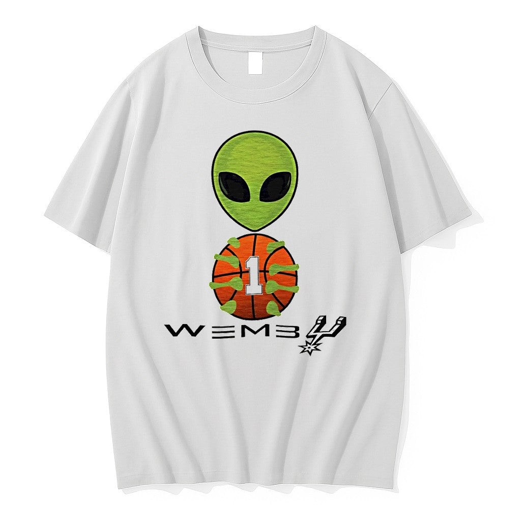 Original Victor Wembanyama Wemby Alien Cartoon San Antonio Spurs Basketball Nba 2026 Tshirts