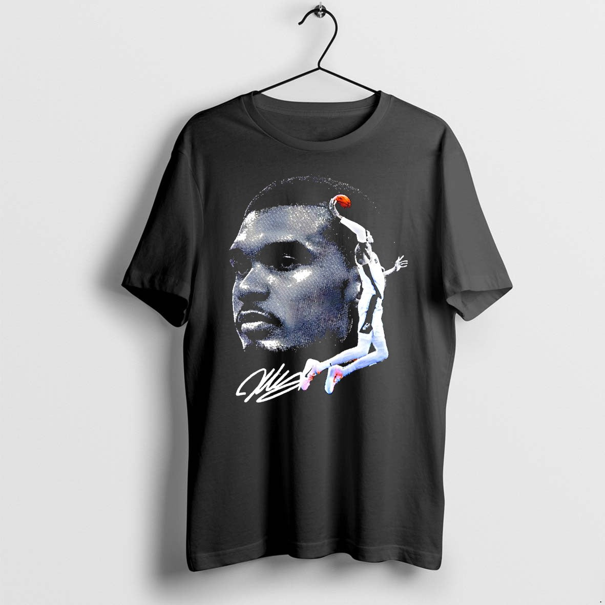Original Victor Wembanyama Bigface San Antonio Spurs Basketball Nba Signature Vintage Tshirts
