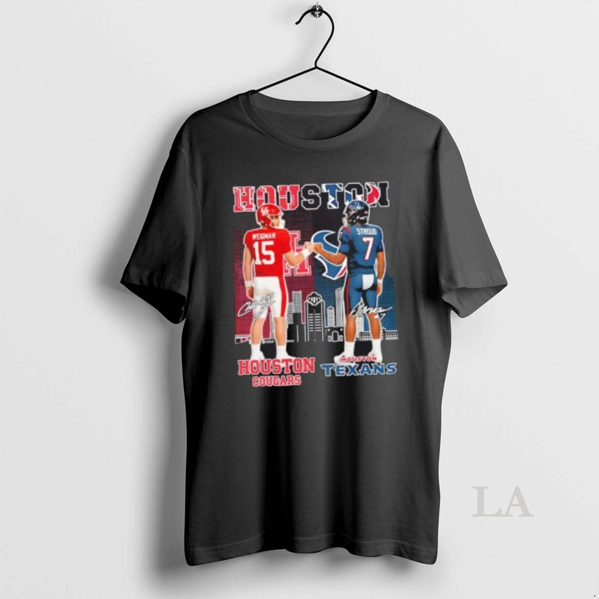 Original Weigman And Stroud Houston Cougars X Texans Skyline T-Shirts, Hoodie, Sweatshirt | CoreVibeTees.com