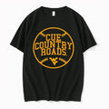 Original West Virginia Mountaineers Ncaa Cue Country Roads Logo Apparel Team Fan Gear Tshirts