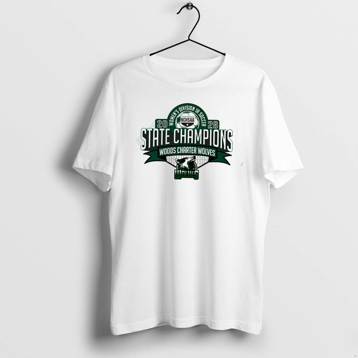 Original Woods Charter Wolves 2026 Nchsaa Womens Division 1a Soccer Champions Tee Tshirts