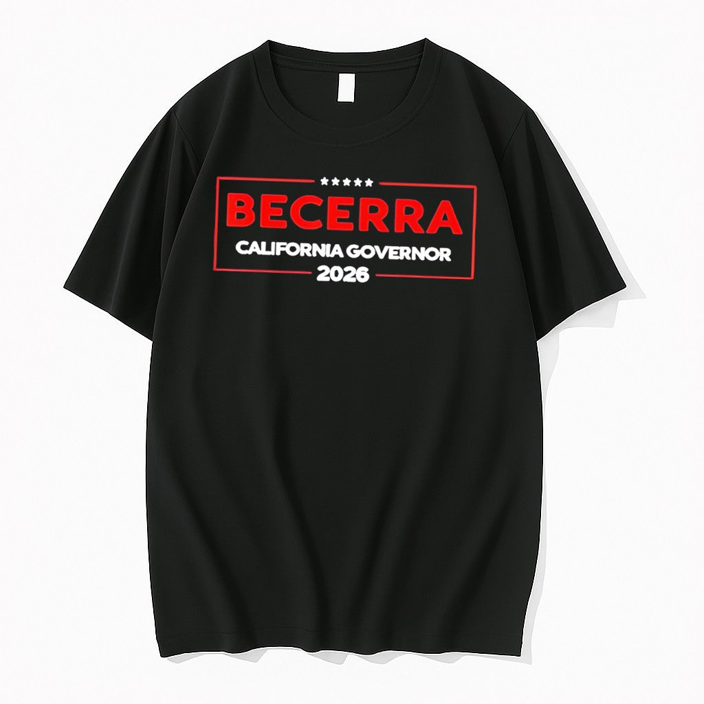 Original Xavier Becerra For Governor Of California 2026 Us Flag Retro Tee Tshirts