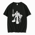 Original Yes Eye See Robot Holding Sword And Shield With Star Logo Black Tshirts