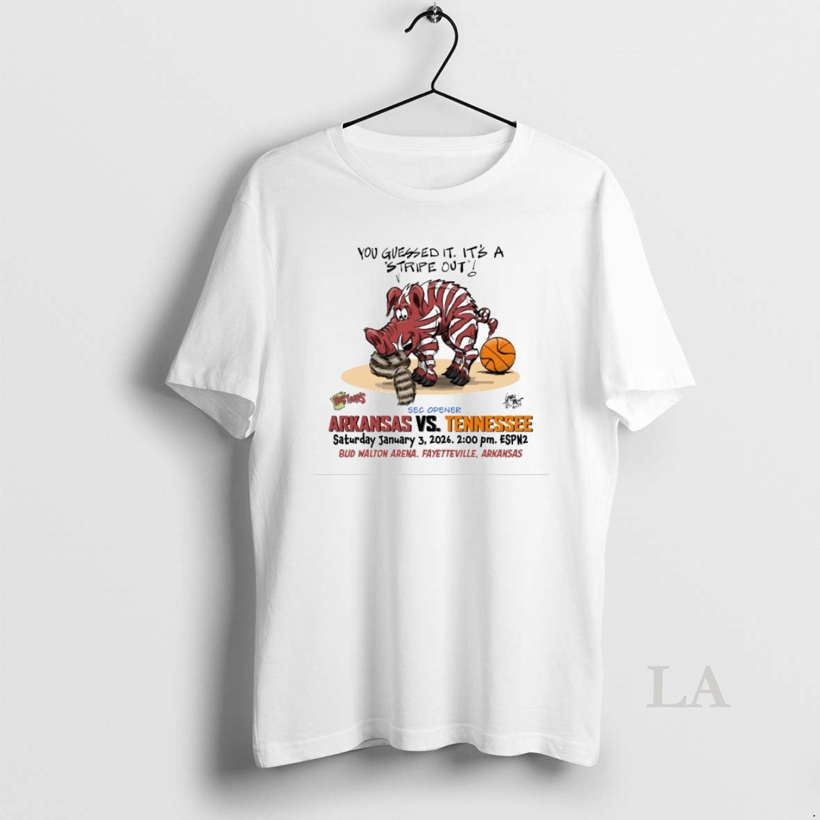 Original You Guessed It Its A Stripe Out Arkansas Vs Tennessee Bud Walton Arena Fayetteville T-Shirts, Hoodie, Sweatshirt