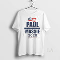 Original Paul Massie 2028 President Flag T Shirt Fwytji