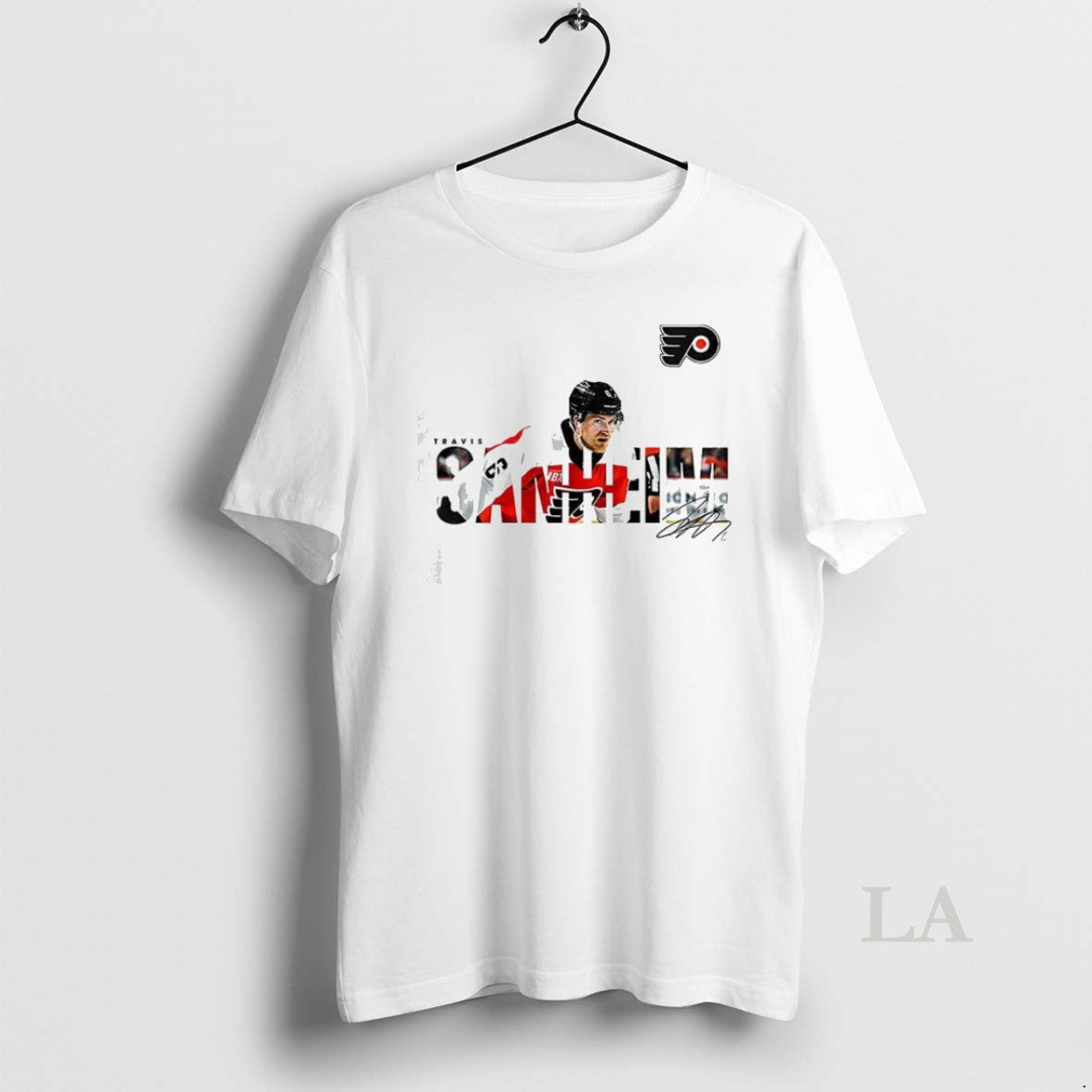 Original Travis Sanheim Philadelphia Flyers Nhl Logo Signature T Shirt Aibuoz