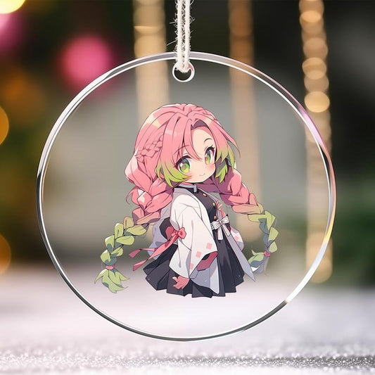 Ornament Mitsuri for Christmas, Demon Slayer Ornament, The anime hanger Christmas Tree, Christmas Gift, Anime Christmas Gift