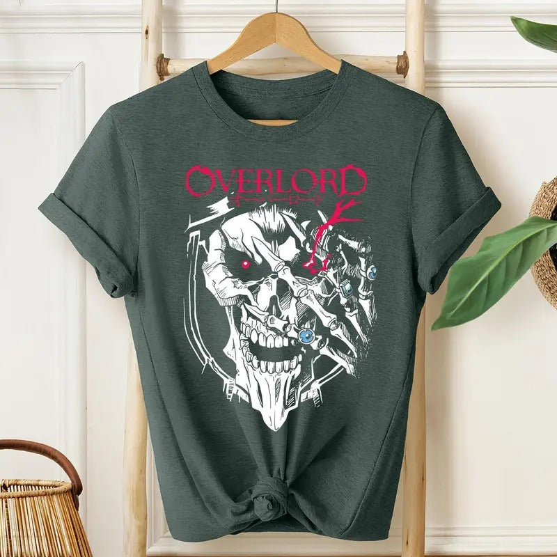 Overlord Ainz Ooal Gown Anime Tee, Overlord Demon King Skeleton Anime T-Shirt Sweatshirt, Hoodie, Comfort Colors
