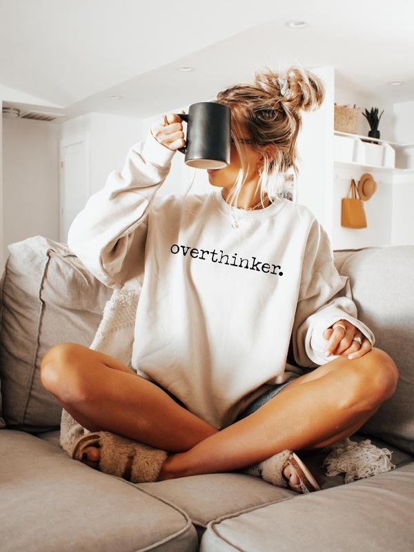 Overthinker Sweatshirt, Overthinker Crewneck, Trendy Anxiety Shirt For Women, Mental Health Matters Shirt, Self Love Tshirt