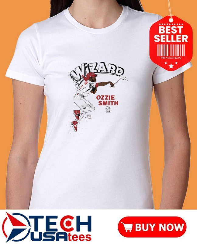 Ozzie Smith The Wizard superstar caricature shirt