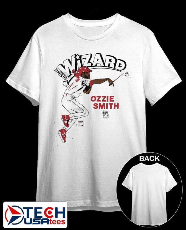 Ozzie Smith The Wizard superstar caricature shirt