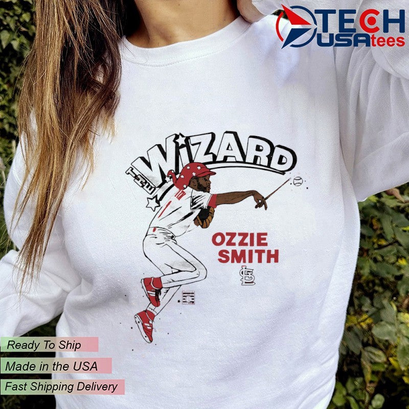 Ozzie Smith The Wizard superstar caricature shirt