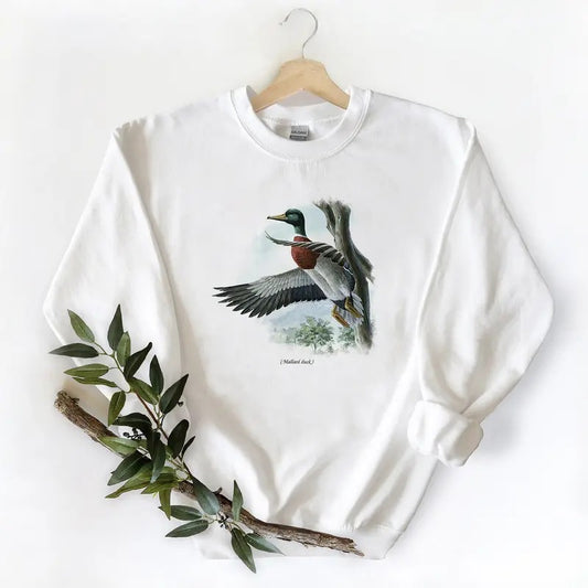 PA- Mallard Duck Two Retro Shirts Duck Hunting Season Style Vintage T-Shirts Cotton Graphic Tee Unisex Sweatshirt