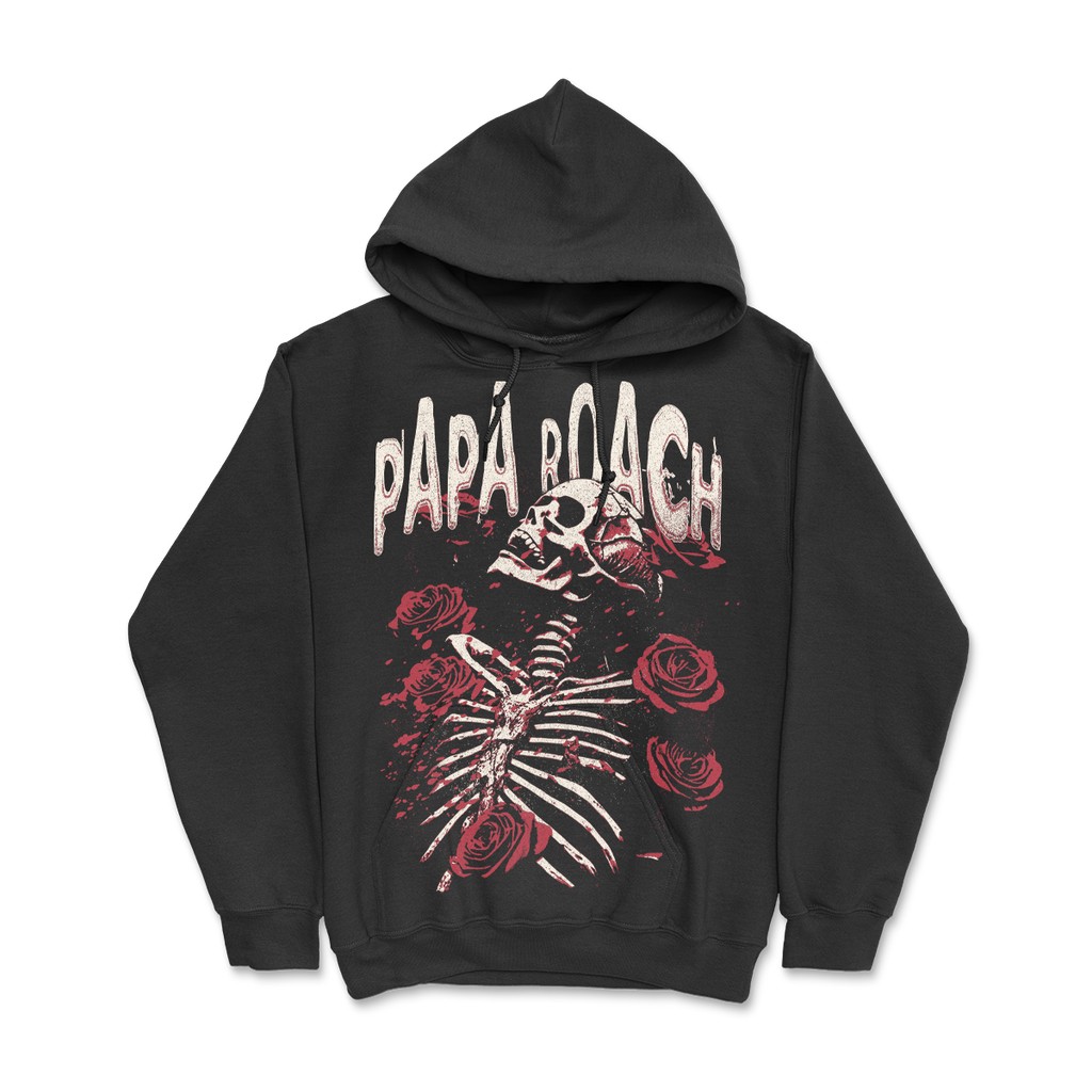 Skele Roses Hoodie (Black) T-Shirts, Sweatshirt | CoreVibeTees.com