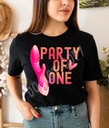 PARTY OF ONE TEE Hoodie, Sweatshirt | CoreVibeTees.com (Image 1)