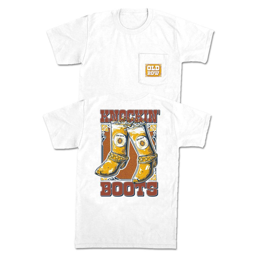 Knockin' Boots Pocket Tee Hoodie, Sweatshirt | CoreVibeTees.com (Image 1)