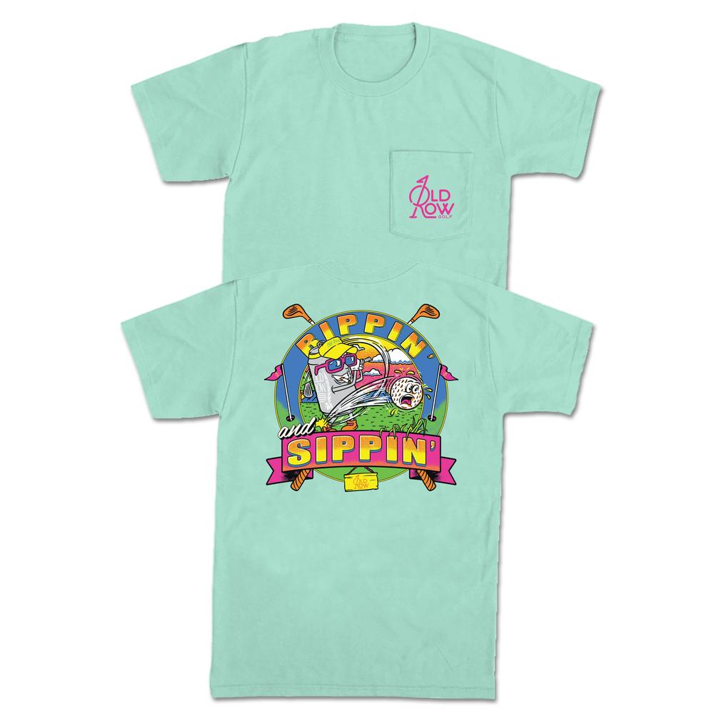 Rippin' and Sippin' Pocket Tee Hoodie, Sweatshirt | CoreVibeTees.com (Image 1)