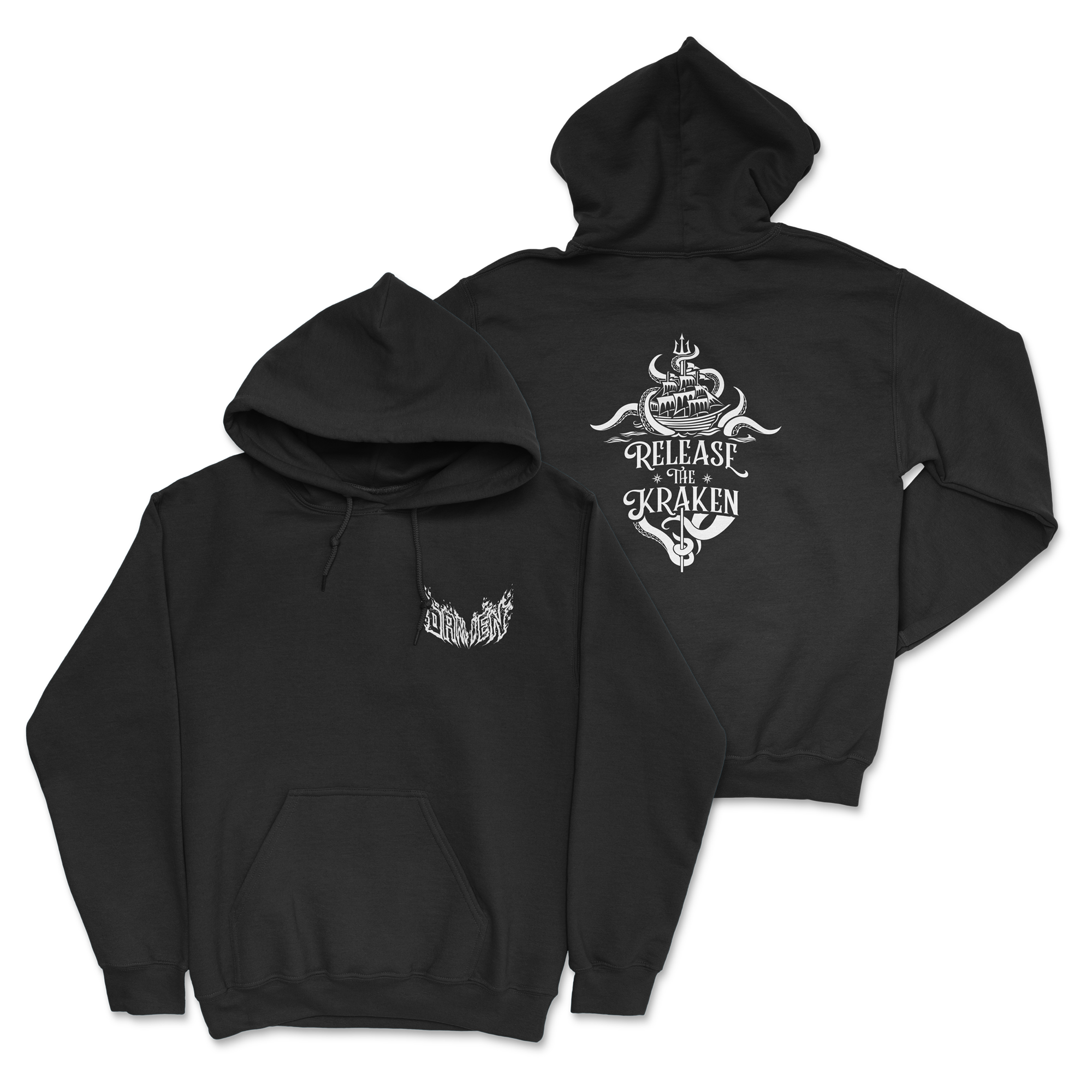 Damien - Release the Kraken Pullover Hoodie T-Shirts, Sweatshirt | CoreVibeTees.com (Image 1)