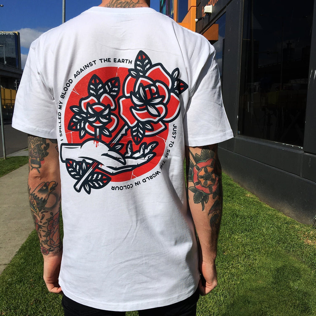 Rose Tee (White) Hoodie, Sweatshirt | CoreVibeTees.com (Image 3)
