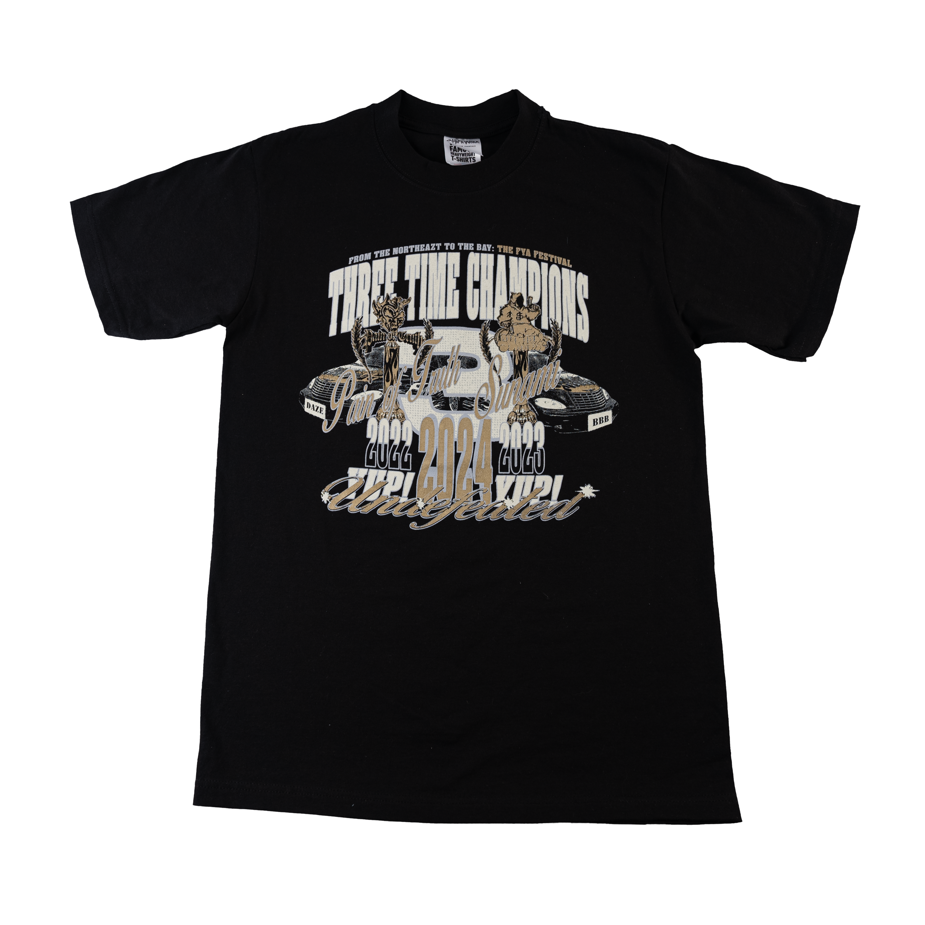 Pain Of Truth - Three Time Champions Black T-Shirt Hoodie, Sweatshirt | CoreVibeTees.com (Image 1)