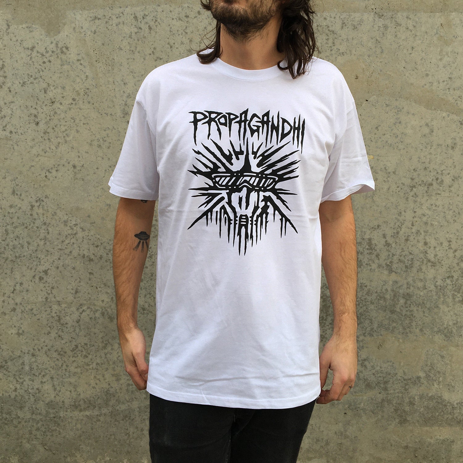 Buster Skull Tee (White) Hoodie, Sweatshirt | CoreVibeTees.com (Image 2)