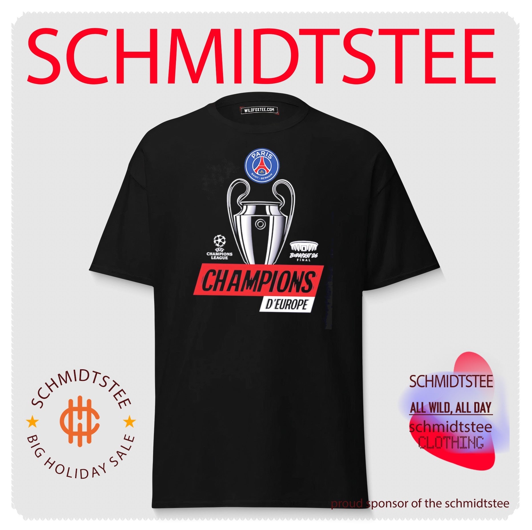 PSG Champions d’Europe 2026 T-Shirt