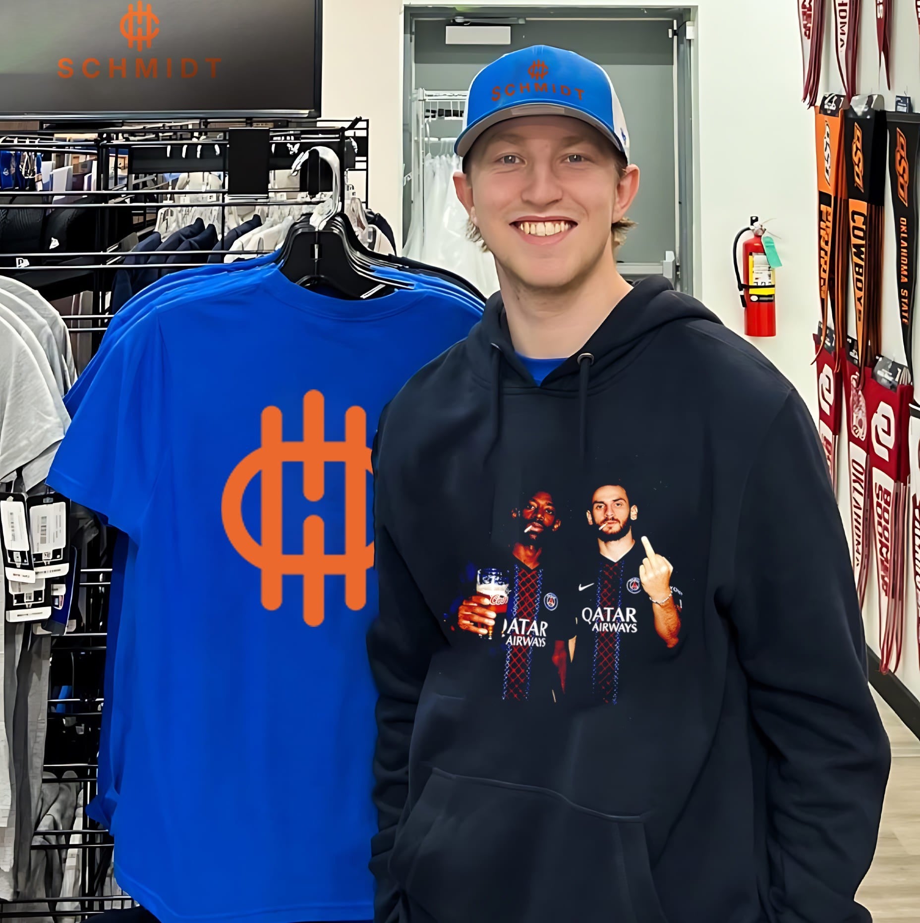 PSG Ousmane Dembele and Khvicha Kvaratskhelia Middle finger shirt