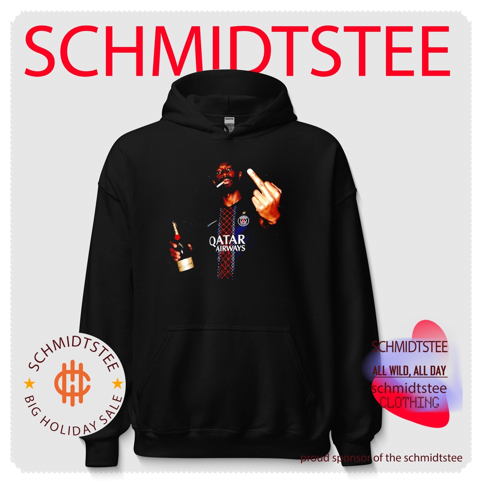 PSG Ousmane Dembele holding beer Middle finger shirt