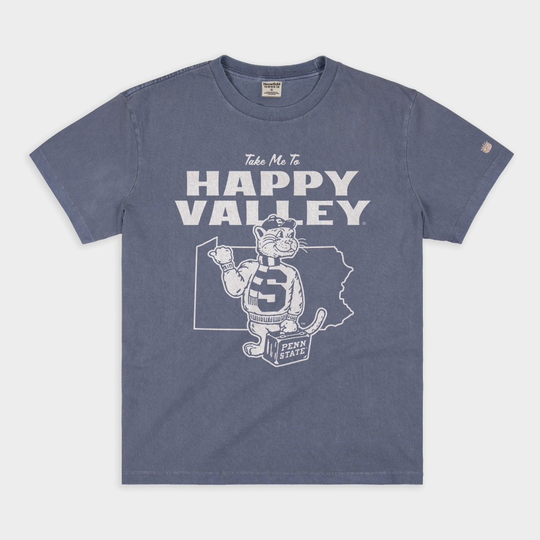Penn State Happy Valley Vintage Heavyweight Tee Hoodie, Sweatshirt | CoreVibeTees.com (Image 1)