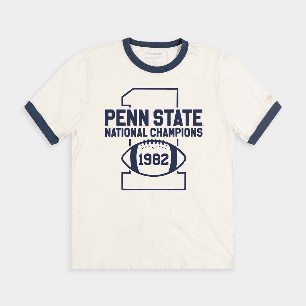 Penn State Football 1982 National Champions Ringer Tee Hoodie, Sweatshirt | CoreVibeTees.com (Image 1)
