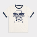 Penn State Football 1982 National Champions Ringer Tee Hoodie, Sweatshirt | CoreVibeTees.com (Image 1)