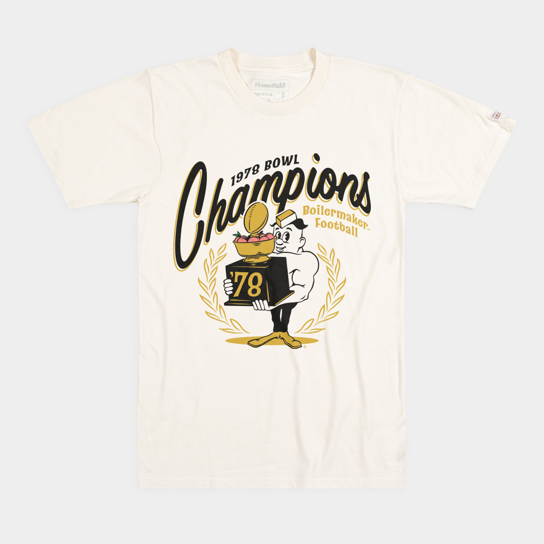 Purdue Football 1978 Peach Bowl Champions Tee Hoodie, Sweatshirt | CoreVibeTees.com (Image 1)