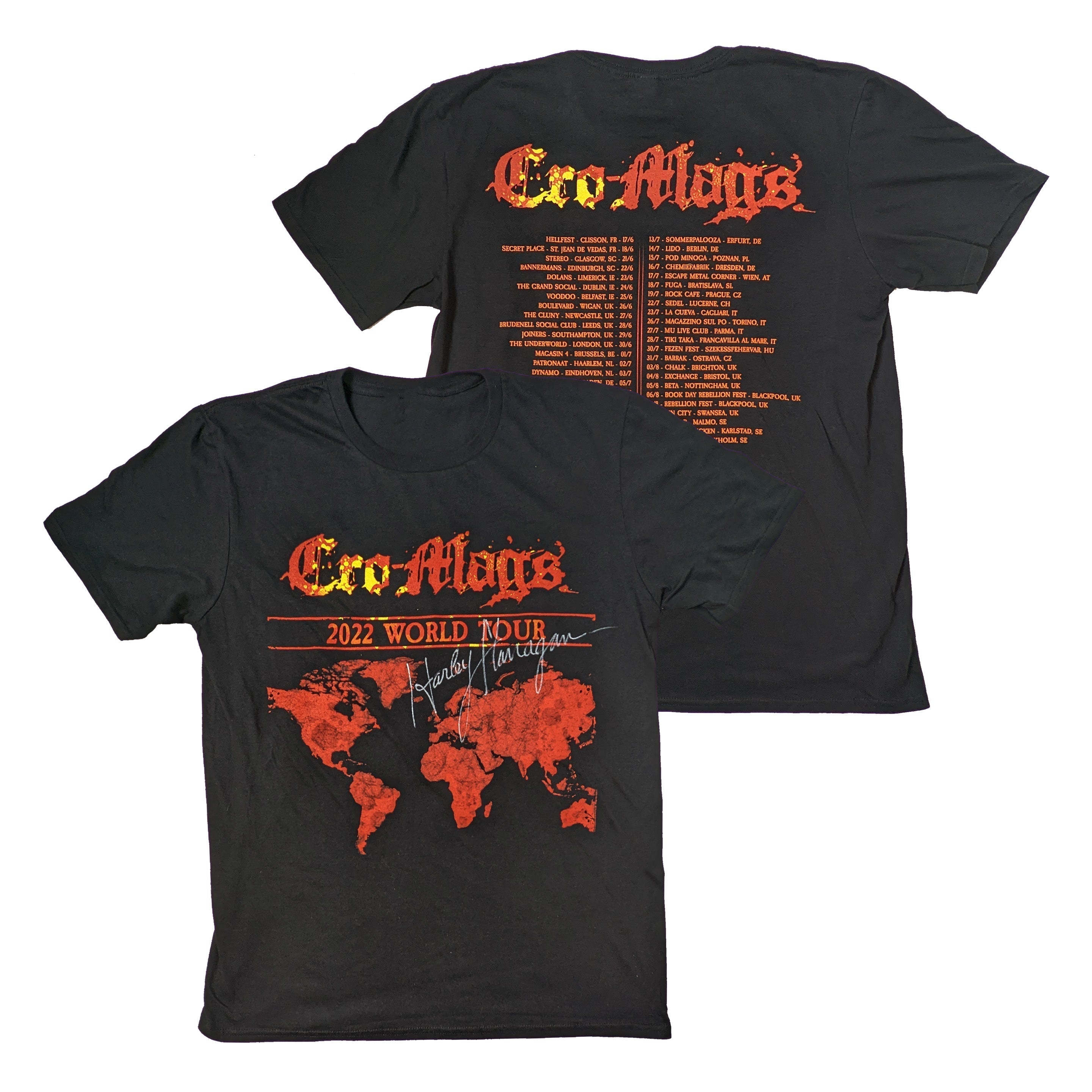 Cro-Mags - 2022 World Tour (Signed) t-shirt Hoodie, Sweatshirt | CoreVibeTees.com (Image 1)