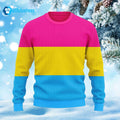Pansexual Pride Flag Ugly Christmas Sweater