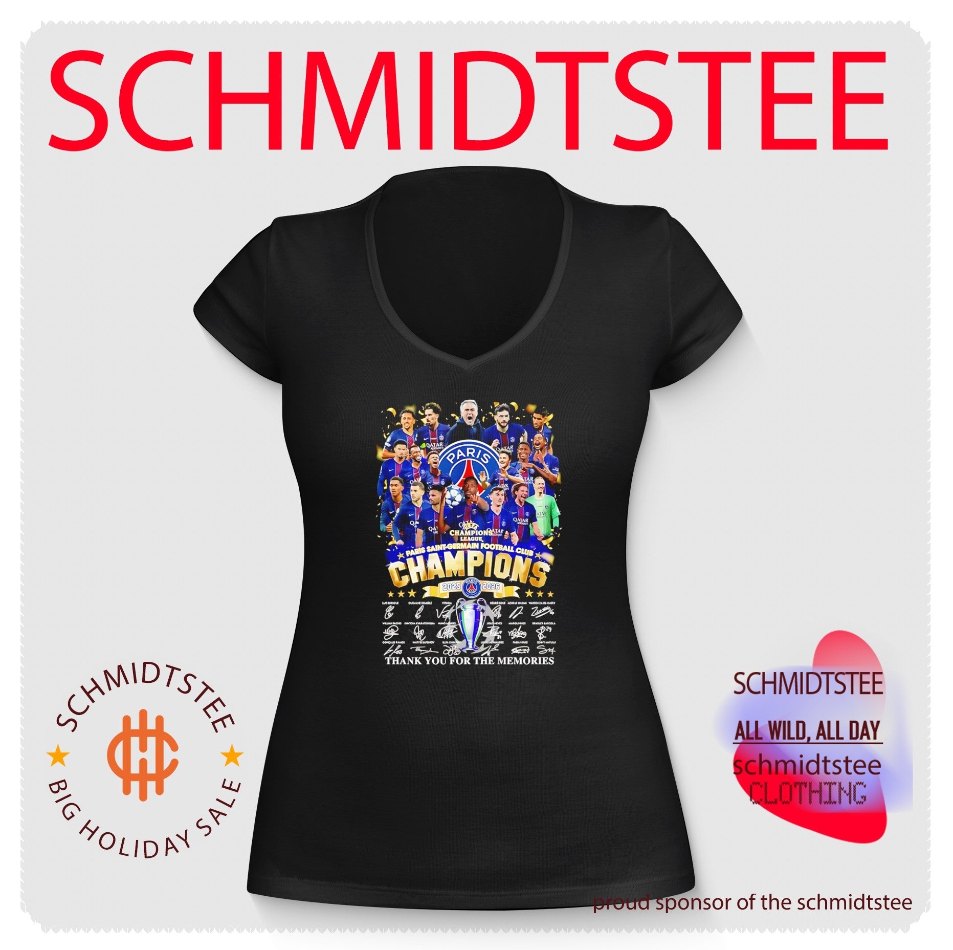 Paris Saint-Germain 2025-2026 Champions League Final thank you for the memories signatures shirt