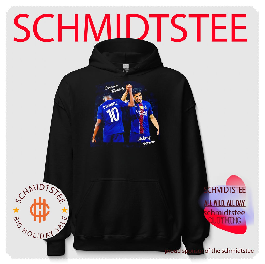 Paris Saint-Germain Achraf Hakimi and Ousmane Dembele illustration shirt