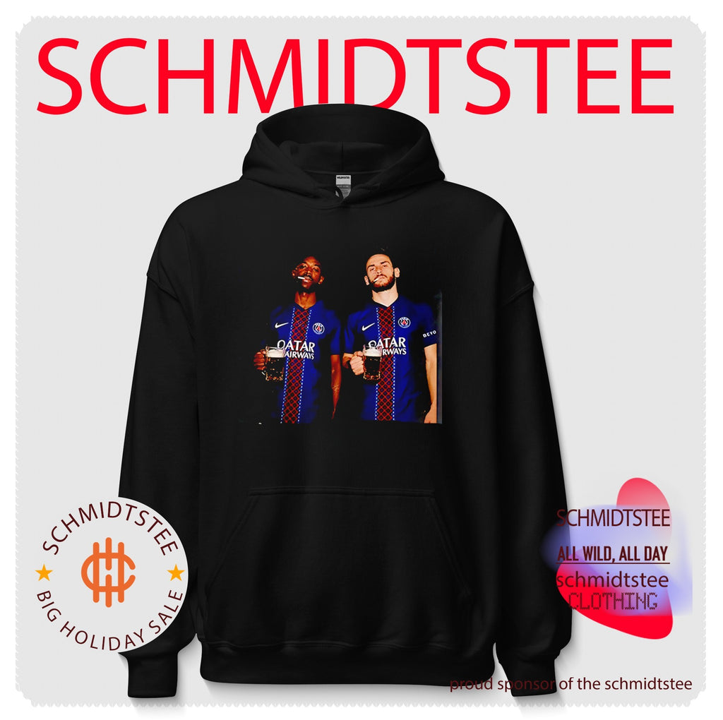 Paris Saint-Germain Khvicha Kvaratskhelia and Ousmane Dembele cool shirt