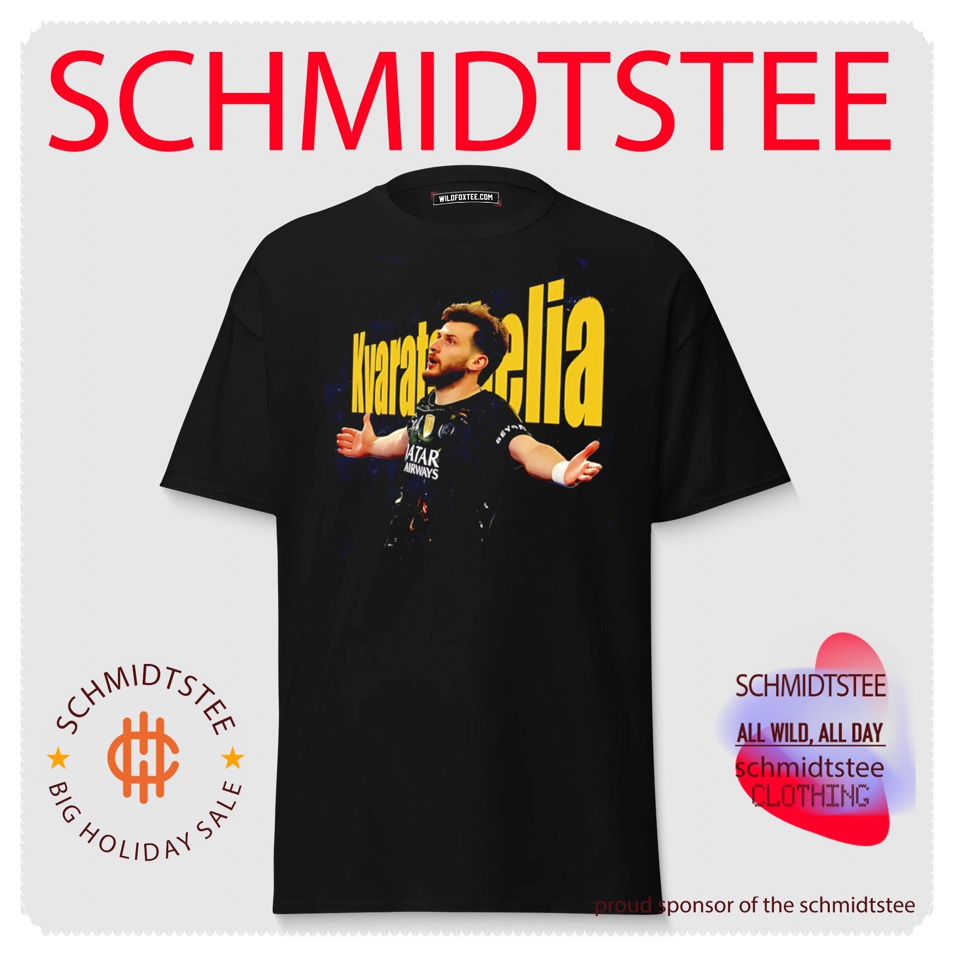 Paris Saint-Germain Khvicha Kvaratskhelia portrait shirt